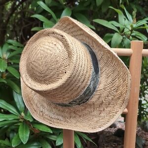 Woven Wicker Cowboy Cowgirl Hat
